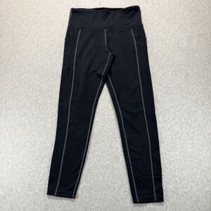 Tuff Athletics Womens Black High Rise Printed Pocket Leggings Size M